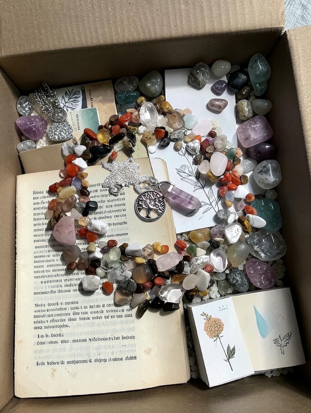 Crystal Treasure Polished Cluster Set - Natural Crystal Display
